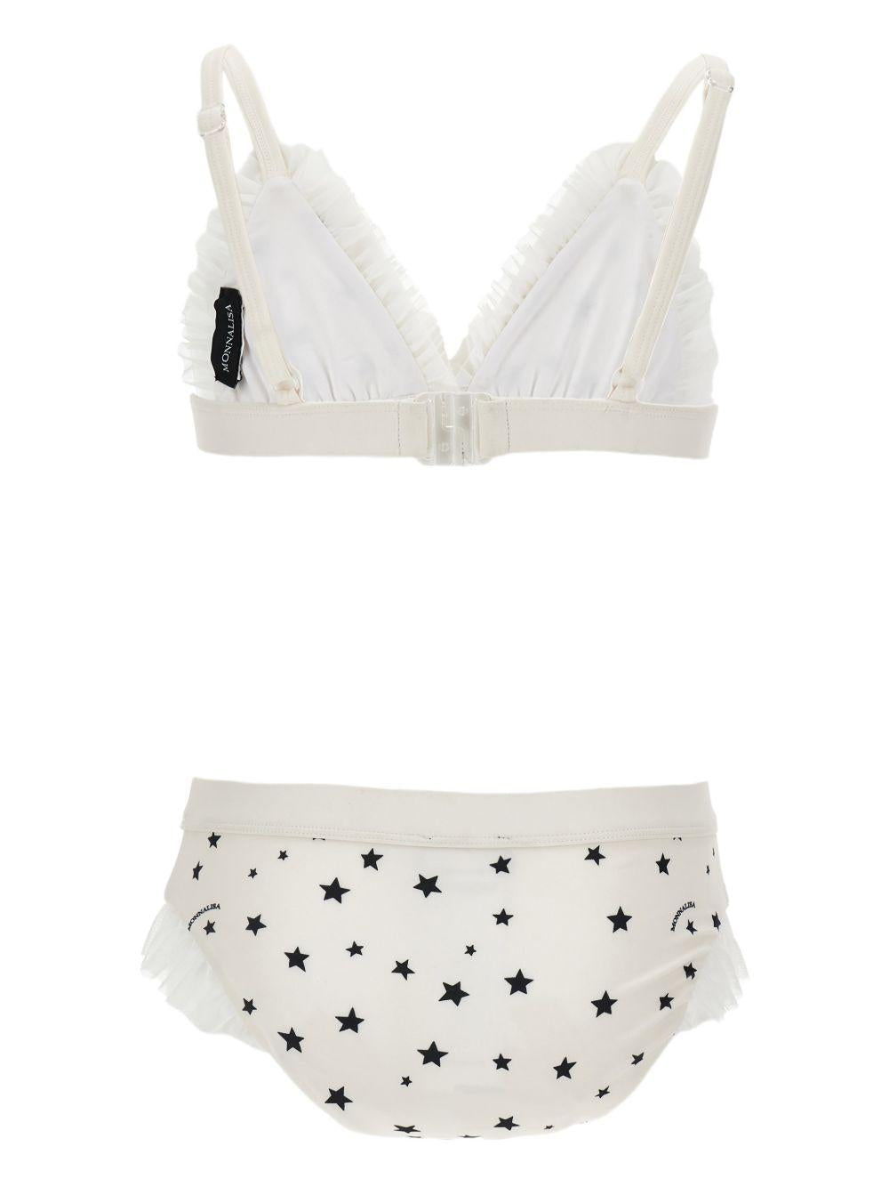 Costume per bambina Monnalisa bianco con stampa stelle 49G000 7037 0150 MONNALISA KIDS