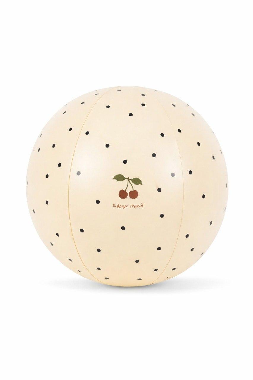Set ciambella e pallone per la spiaggia per bambini Konges Slojd beige con fantasia a pois KS105094 NAVY DOT KONGES SLOJD KIDS
