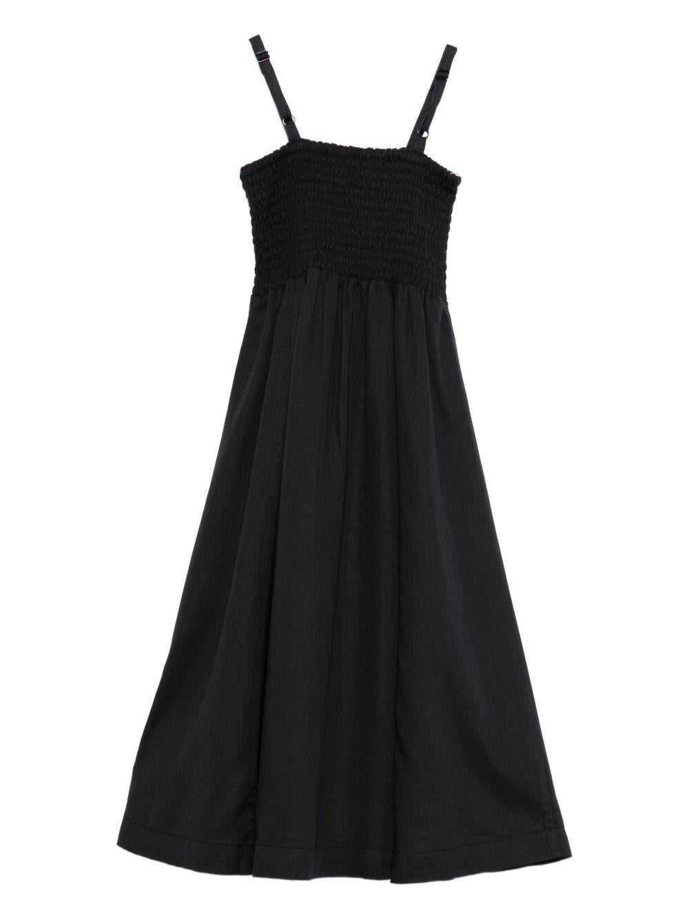 Abito Charlize per bambina Molo nero con corpetto arricciato 2S26E120 0099 MOLO KIDS