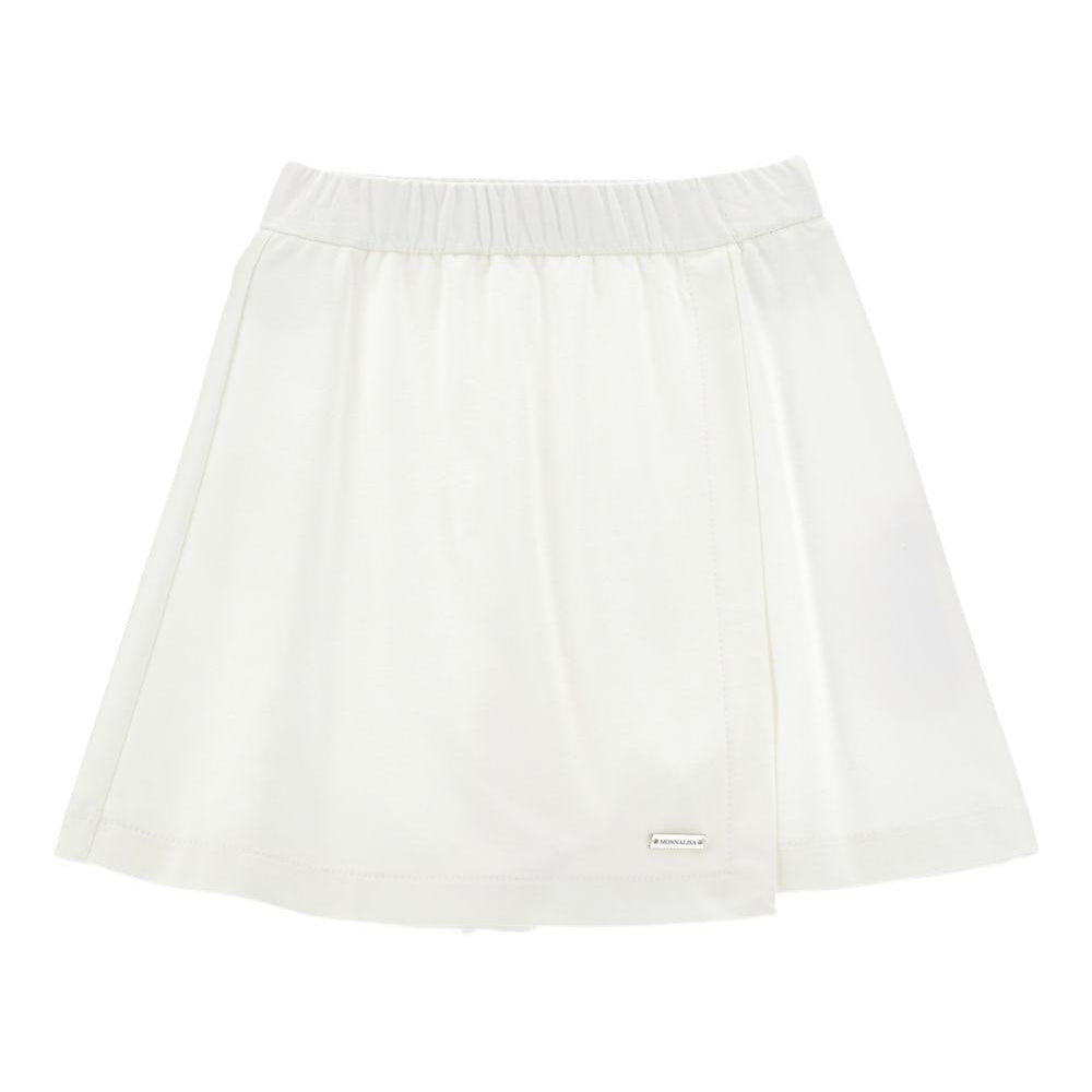 Pantaloncini per bambina Monnalisa bianchi con elastico in vita 41G402 7231 0001 MONNALISA KIDS