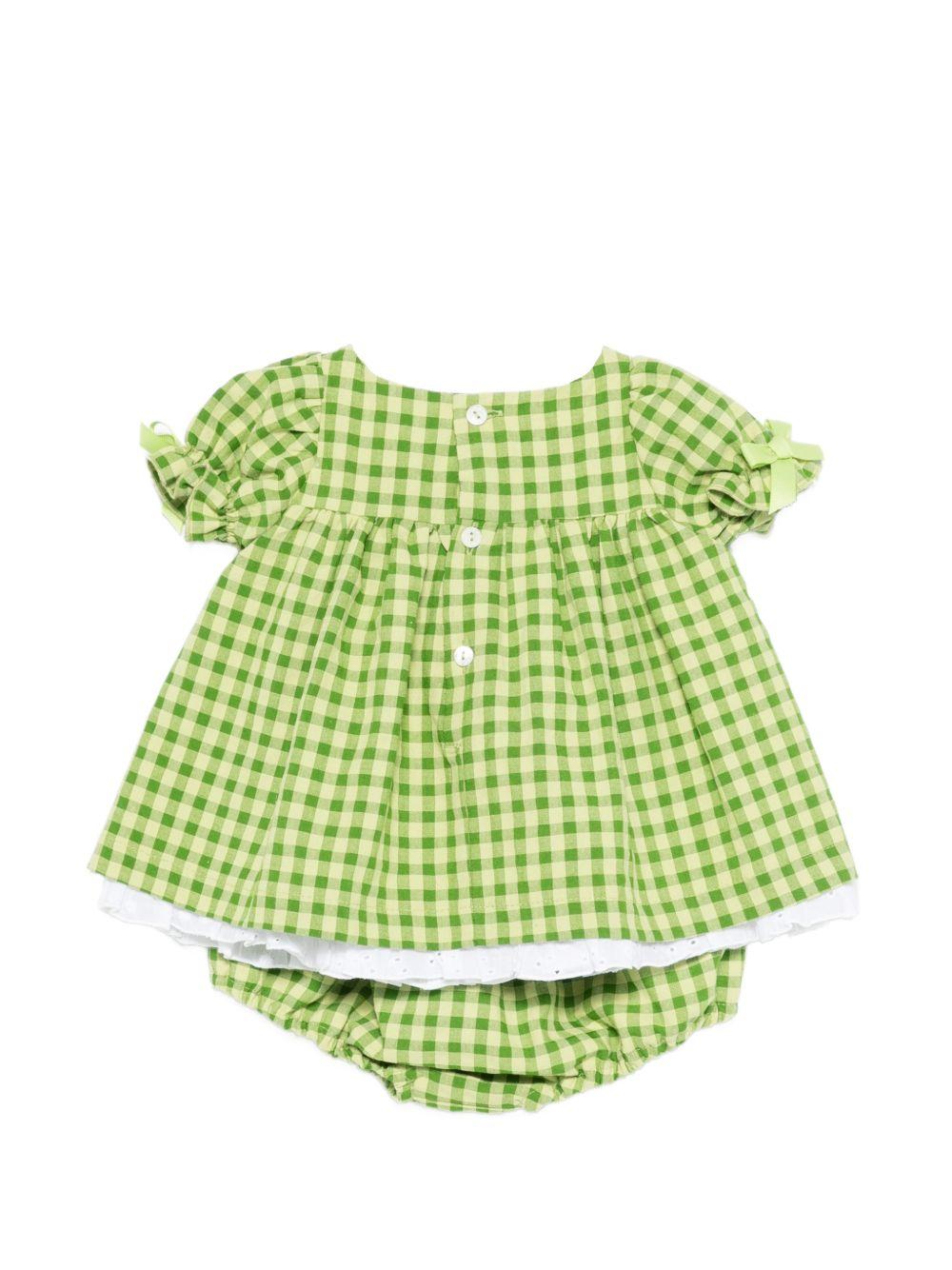 Abito per neonata La stupenderia verde lime con fiocchi decorativi 2TBCT62 Y53 LA STUPENDERIA KIDS