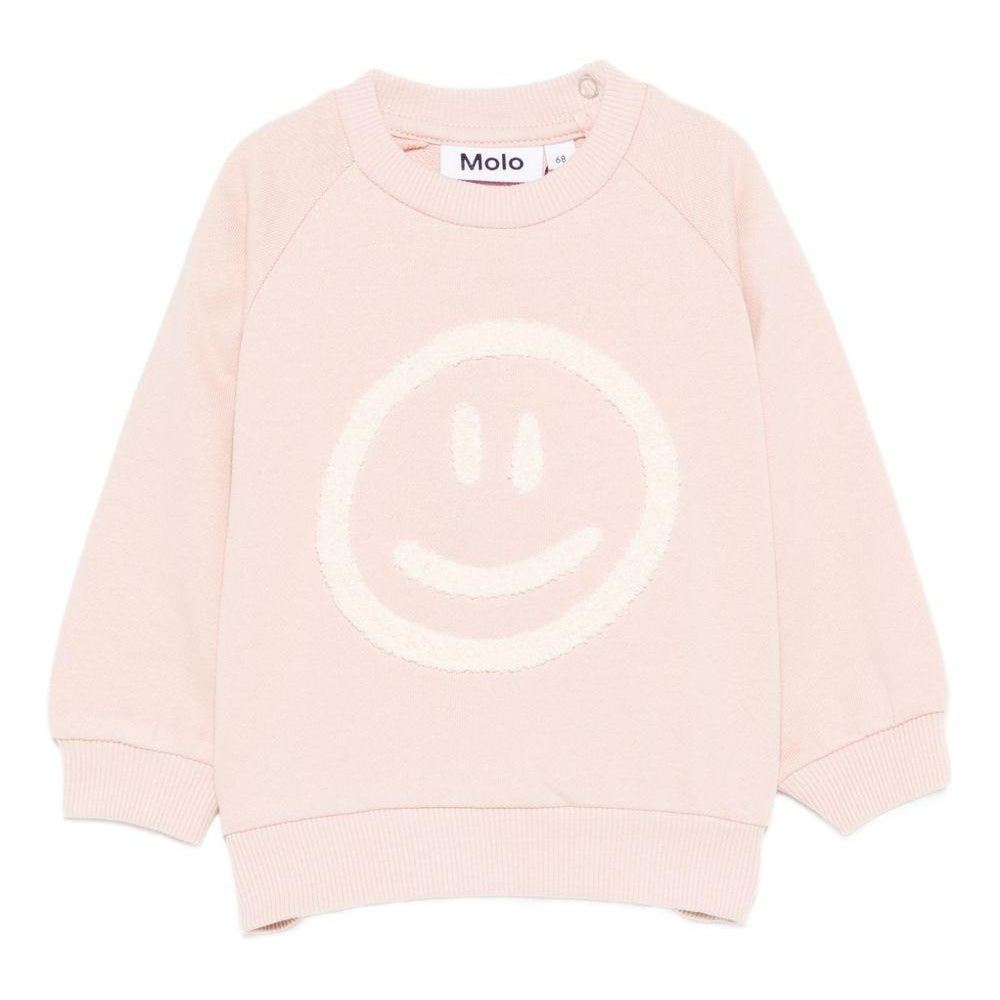 Felpa per neonata Molo rosa con ricamo smile sul davanti 6S26J203 8058 MOLO KIDS