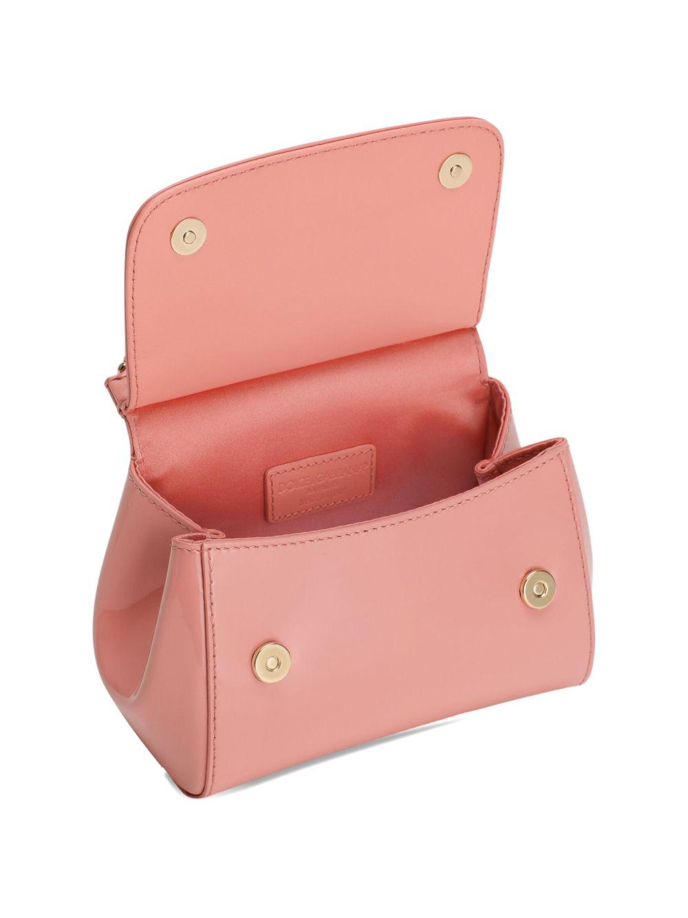 Borsa Sicily mini per bambina Dolce & Gabbana Kids rosa con finitura lucida EB0003 A1067 88438 DOLCE & GABBANA KIDS