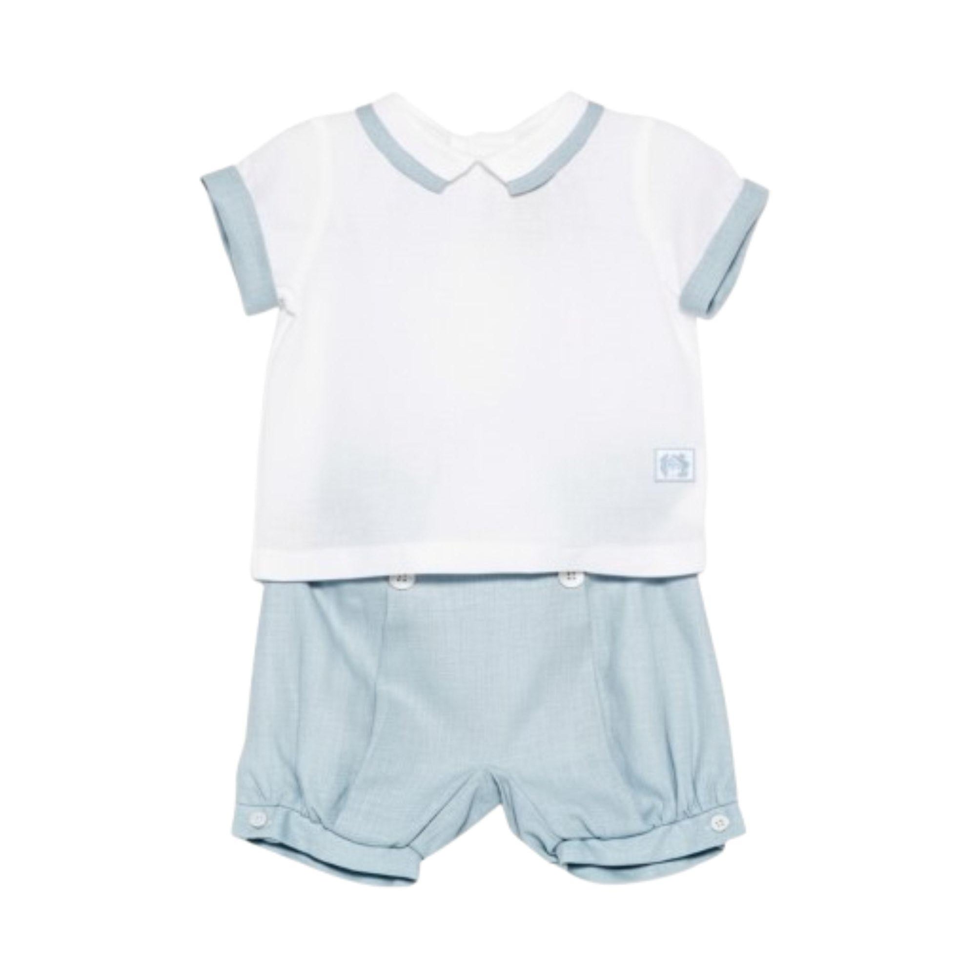 Completo t-shirt e shorts per neonato La Stupenderia multicolore con colletto classico 2CCCT61 D13 LA STUPENDERIA KIDS