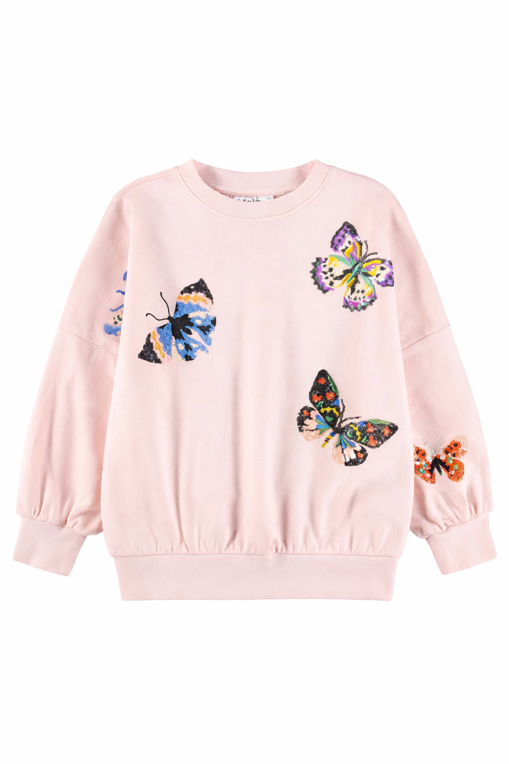 Felpa Marika per bambina Molo rosa con decorazione farfalle 2S26J207 5647 MOLO
