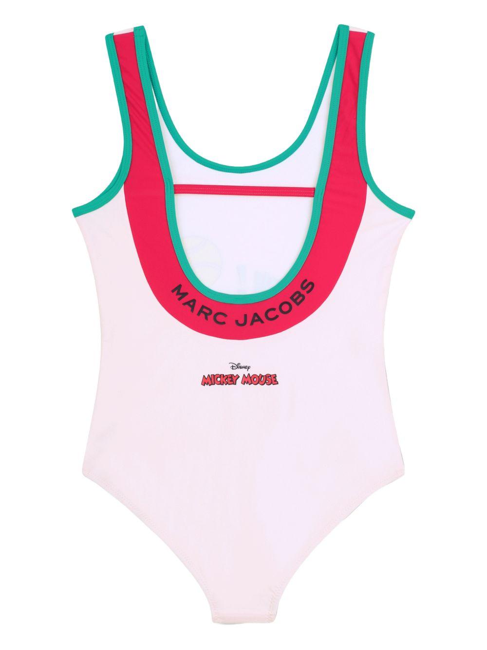 Costume da bagno per bambina The Marc Jacobs Kids x Disney rosa con stampa grafica W60756 475 THE MARC JACOBS KIDS