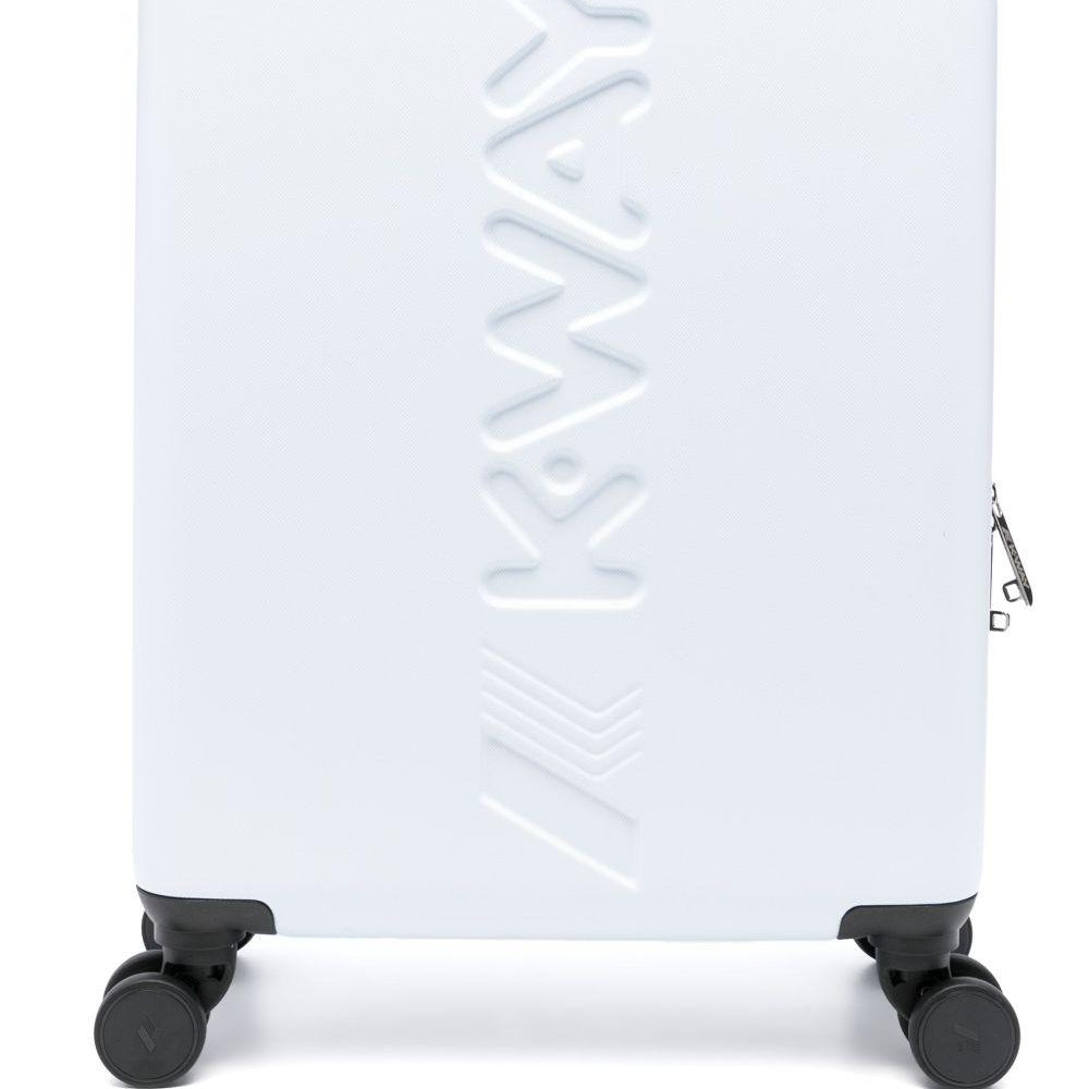 Trolley Small K-Way Kids bianca con logo sul davanti K11416W L36 K-WAY KIDS