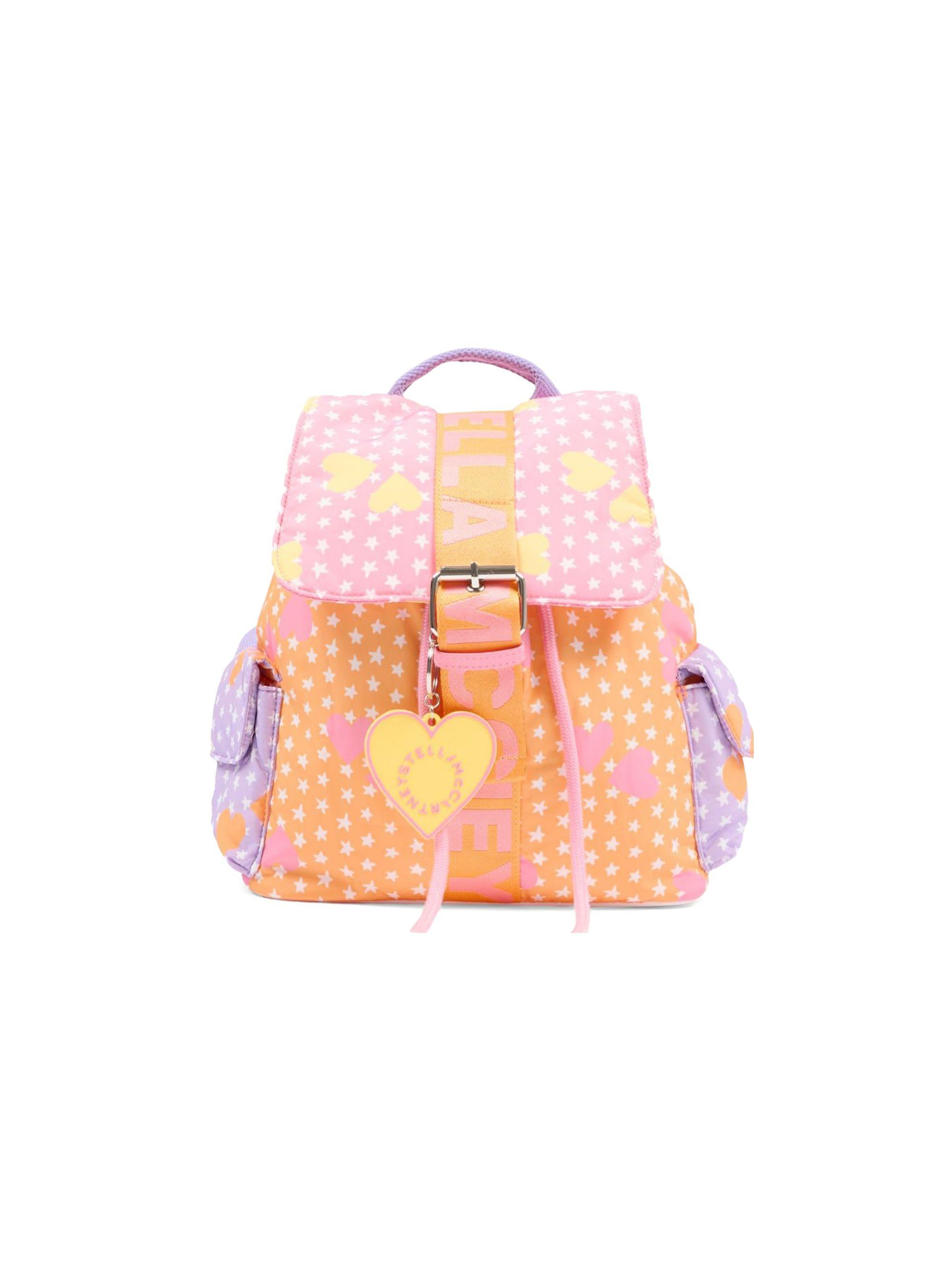 Zaino per bambina Stella McCartney Kids rosa con stampa a stelle all-over TY0A18 Z3616 51UMC STELLA McCARTNEY KIDS