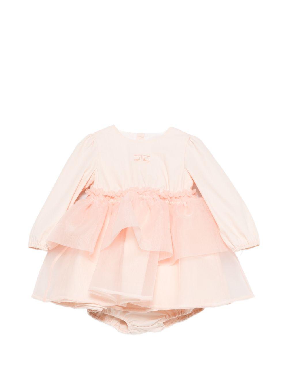 Abito per neonata Elisabetta Franchi La Mia Bambina rosa con ruches ENAB0760CA235 C036 ElISABETTA FRANCHI KIDS