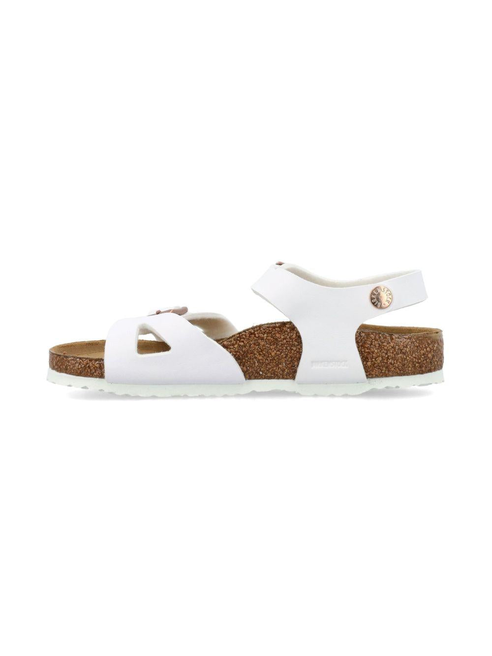 Sandali per bambina BirkenstockKids bianco con chiusura con fibbia 1029454 WHITE BIRKENSTOCK