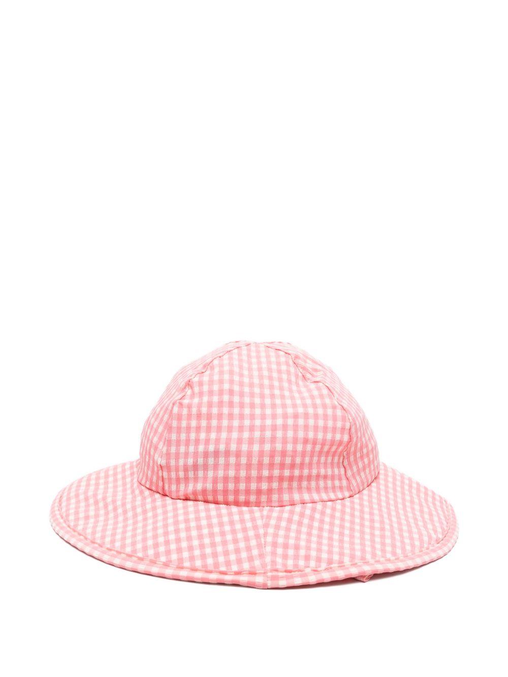 Cappello per bambina Konges Sløjd rosa con motivo a quadri KS104788 PINK KONGES SLOJD KIDS