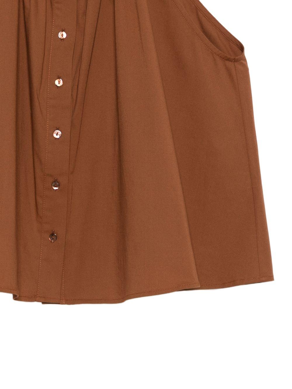 Top per donna Merci marrone con scollo all'americana TOM039 COCOA MERCI