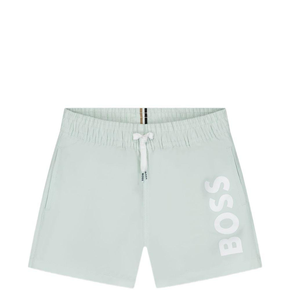 Costume per neonato Boss Kids verde con stampa logo sul davanti J53172 73K BOSS KIDS