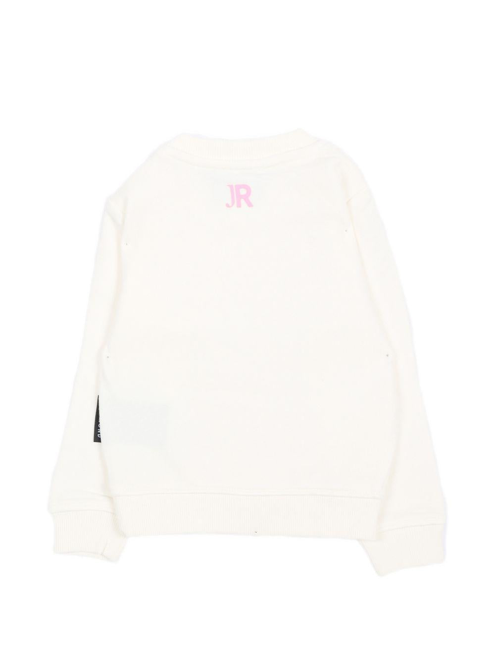 Felpa per neonata John Richmond Kids bianca con stampa logo RIA26023FE OFF-WHITE JOHN RICHMOND KIDS