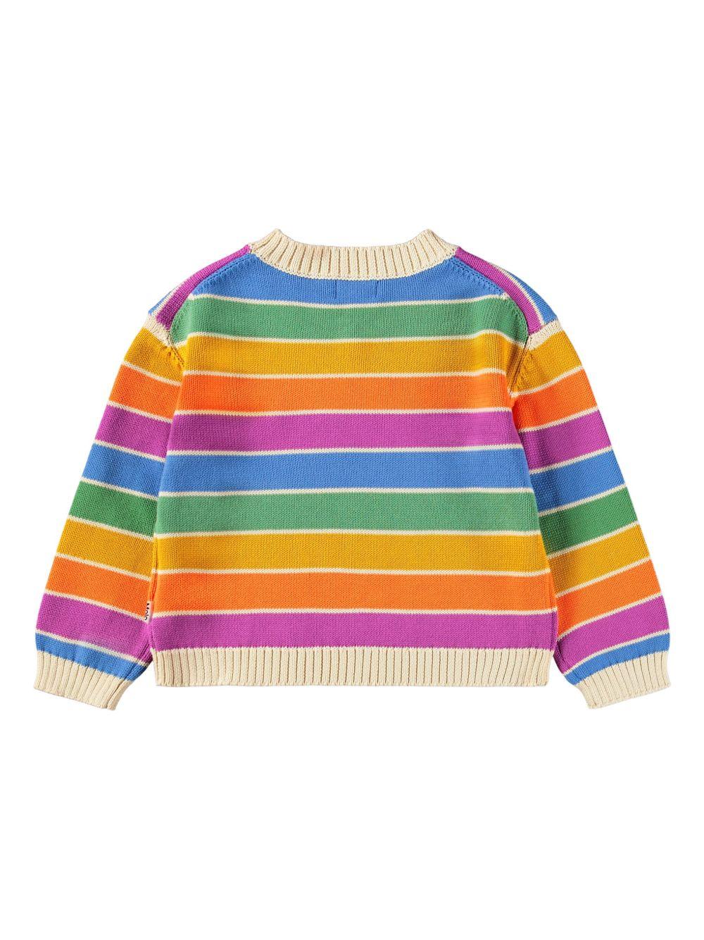 Maglione per bambina Molo multicolore con motivo a righe 2S26K201 9827 MOLO KIDS