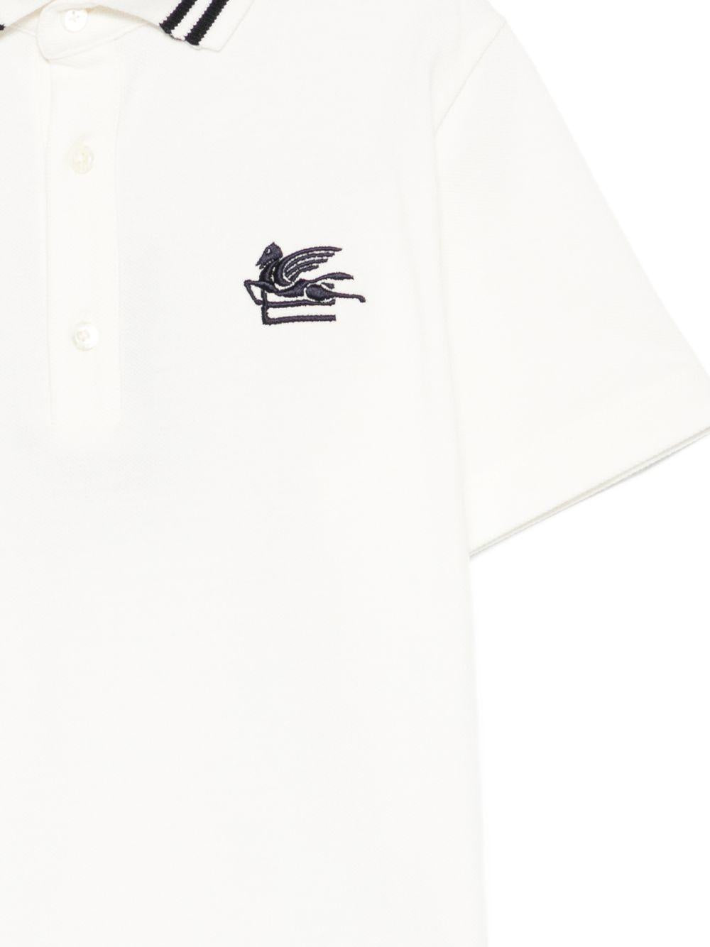 Polo per bambino Etro Kids bianca con logo ricamato GY8P11 Z2119 101 ETRO KIDS