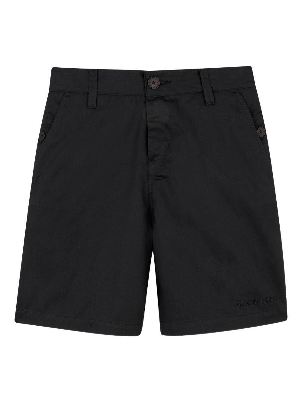 Shorts per bambino Givenchy Kids nero con dettaglio bottoni H31105 09B GIVENCHY KIDS