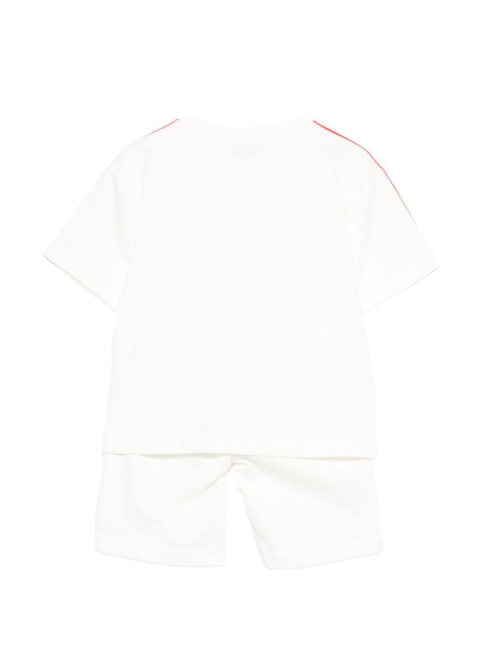 Completo per bambino Moschino Kids bianco con dettagli a contrasto HUG00XLAA51 10063 MOSCHINO KIDS