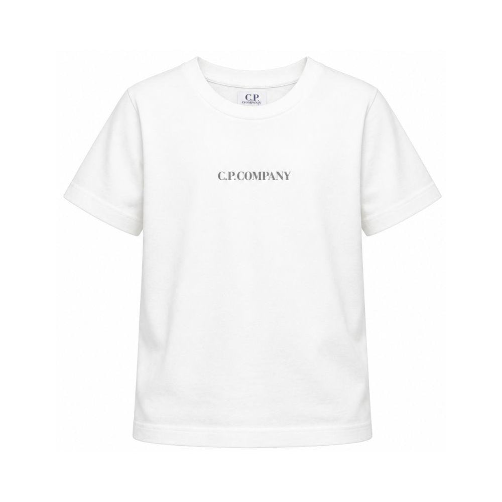 T-shirt per bambino C.P. Company Kids bianca con logo sul davanti CUM00ULAA17 10135 C.P.COMPANY KIDS