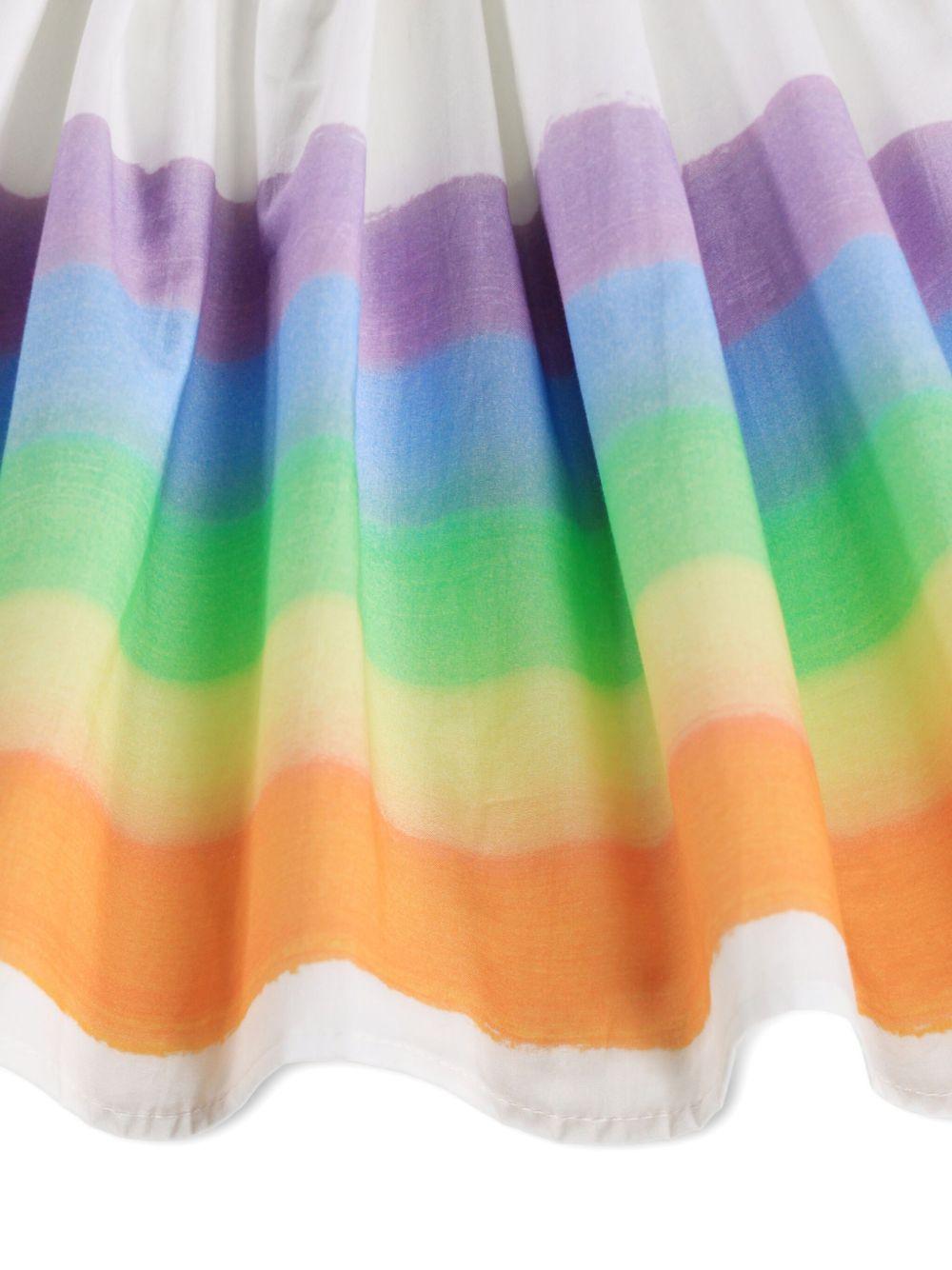 Abito Cissa per bambina Molo bianca con stampa arcobaleno 2S26E102 5237 MOLO