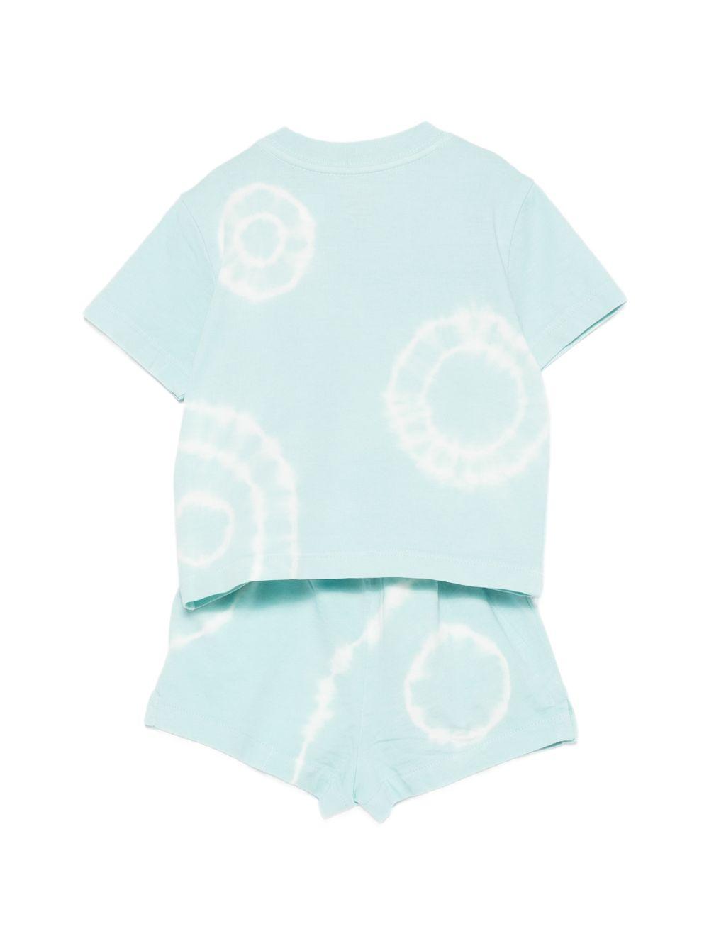 Set t-shirt e shorts per neonato Polo Ralph Lauren Kids azzurro con motivo tie-dye 320B14132 001 Ralph Lauren kids