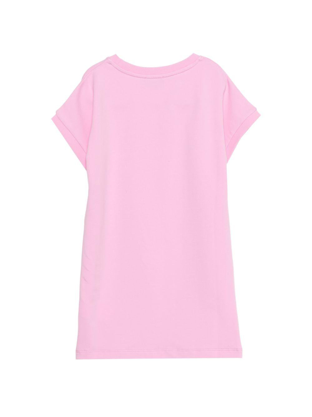 Abito per bambina Moschino Kids rosa con stampa grafica Teddy Bear HAV0EALDA25 51473 MOSCHINO KIDS