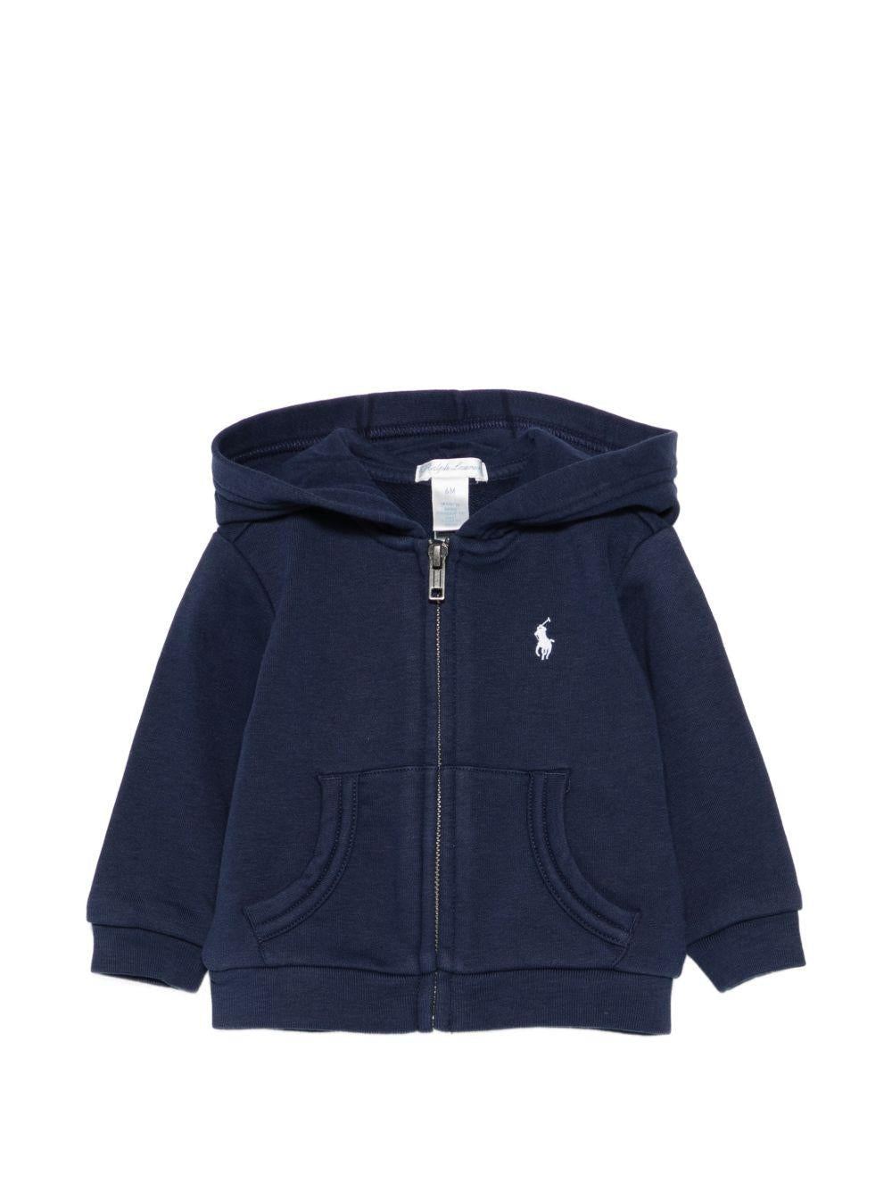 Felpa per neonato Polo Ralph Lauren Kids blu con dettaglio logo ricamato 320964134 002 Ralph Lauren kids
