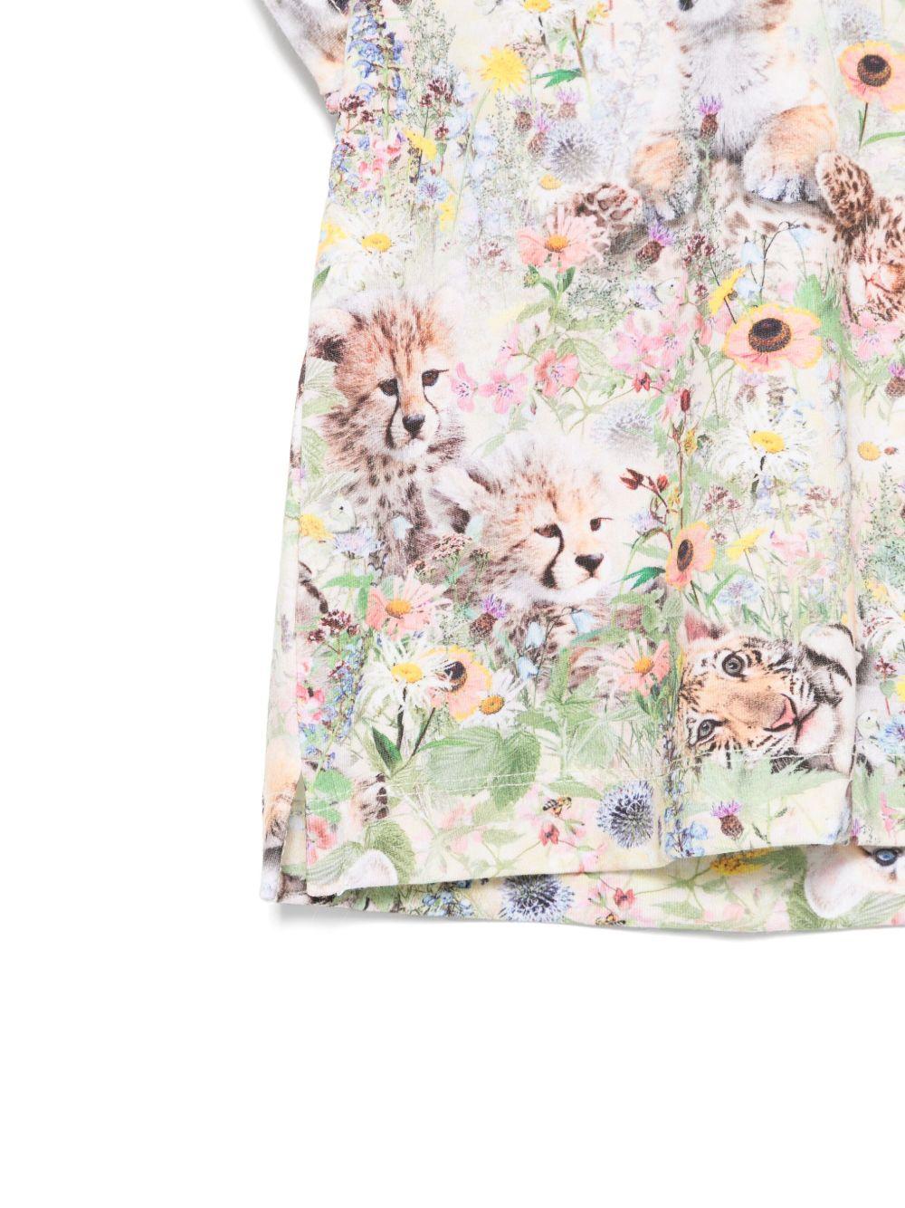 T-shirt Elly per neonata Molo multicolor con stampa a fiori 4S25A203 9278 MOLO