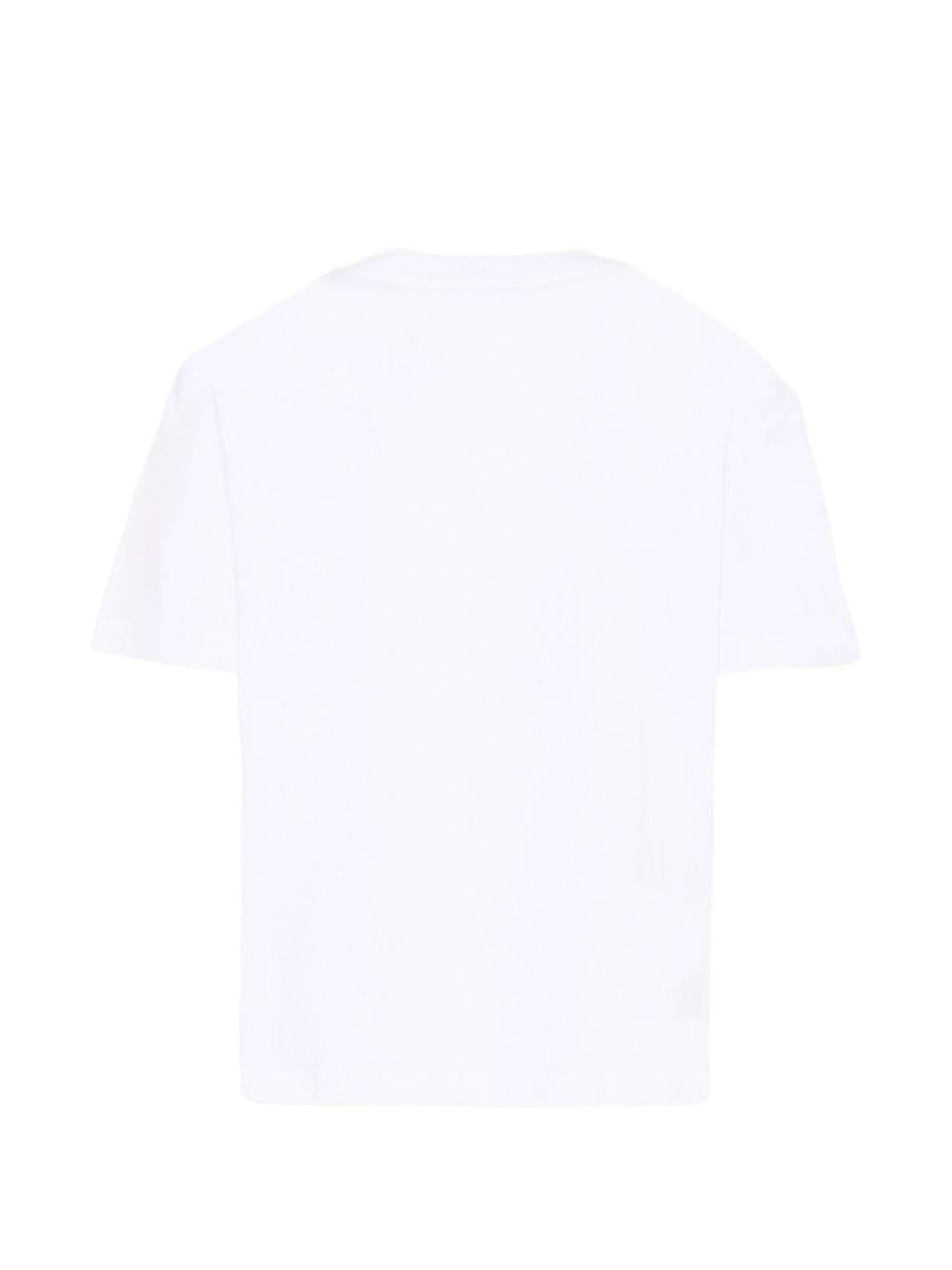 T-shirt per bambino MSGM Kids bianca con stampa logo S6MSJUTH005 001 MSGM KIDS