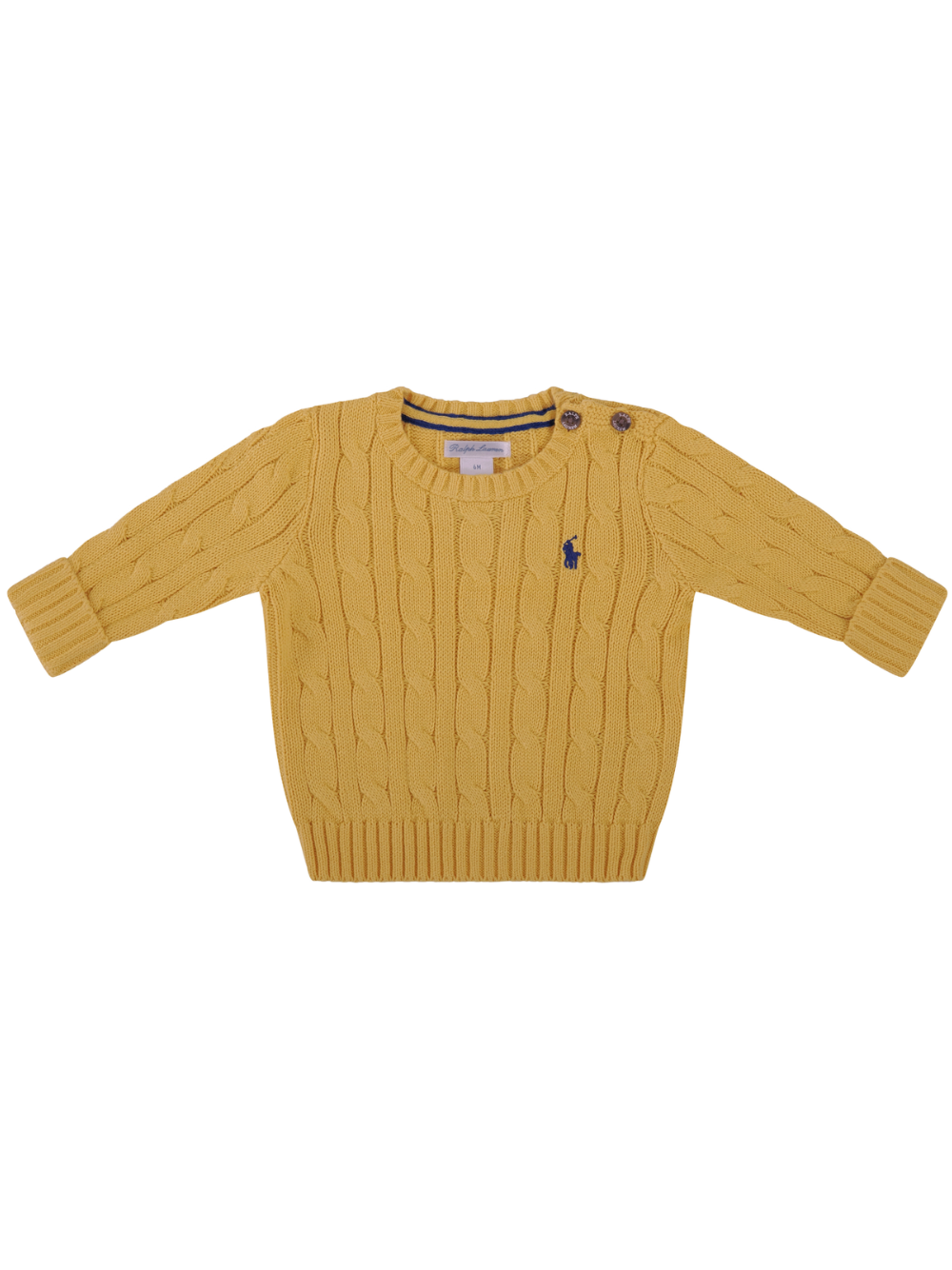 Maglione per neonato Polo Ralph Lauren Kids giallo con ricamo Polo Pony 320702674 500 Ralph Lauren kids