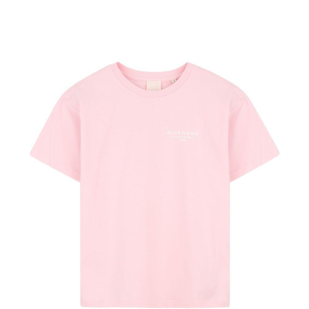 T-shirt per bambina Givenchy Kids rosa girocollo in cotone H31075 44Z GIVENCHY KIDS