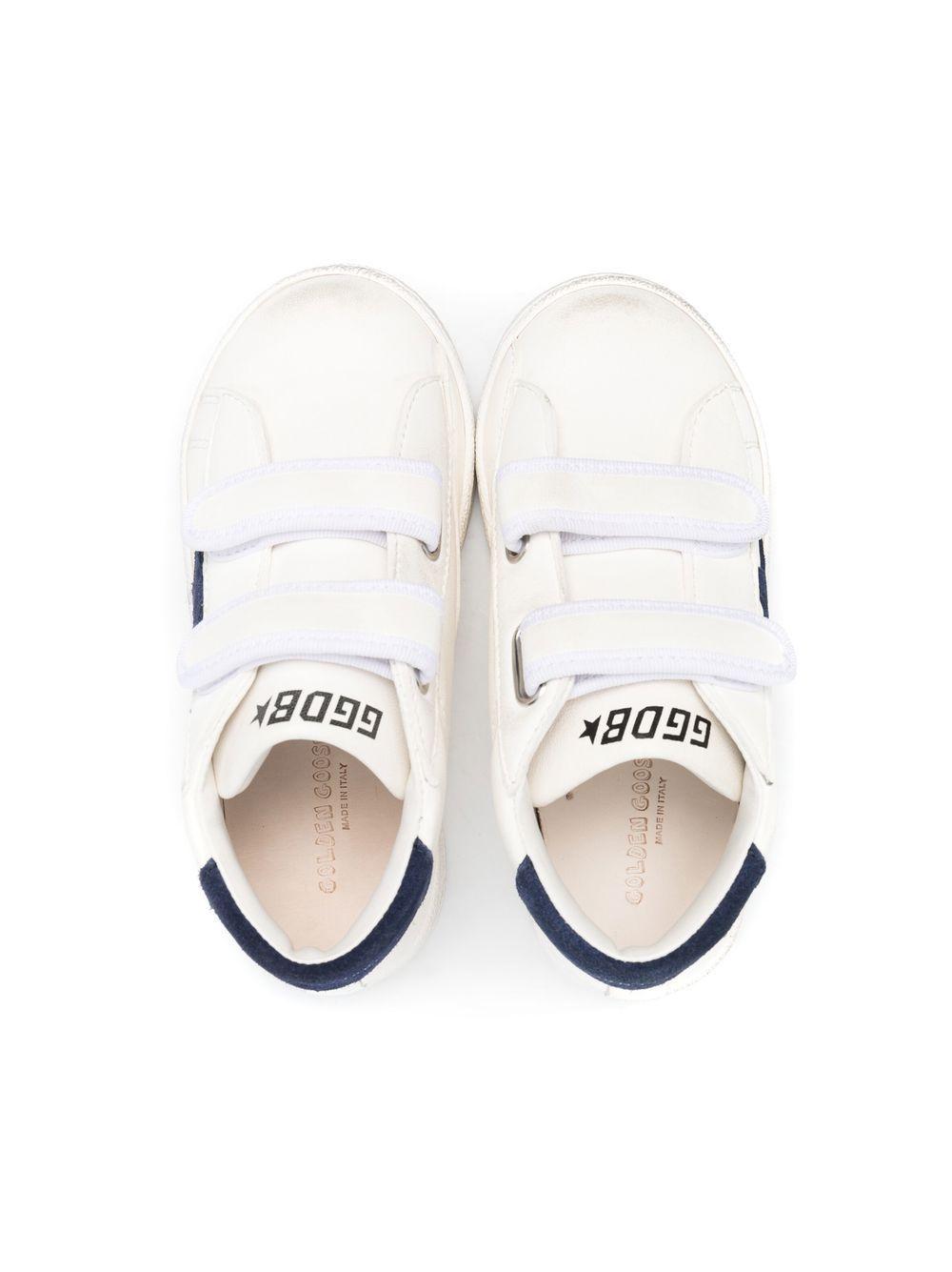 Sneakers per bambini Golden Goose Kids bianche con chiusura a strappo F00386F003322 10357 GOLDEN GOOSE KIDS