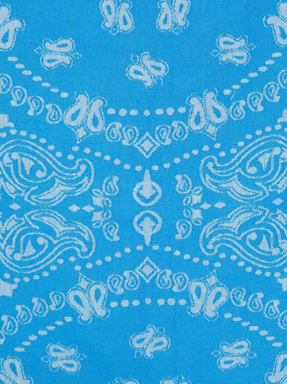 Telo mare per bambino MC2 Saint Barth Kids azzurro con stampa grafica all-over FOUT009 02703L MC2 ST. BARTH KIDS