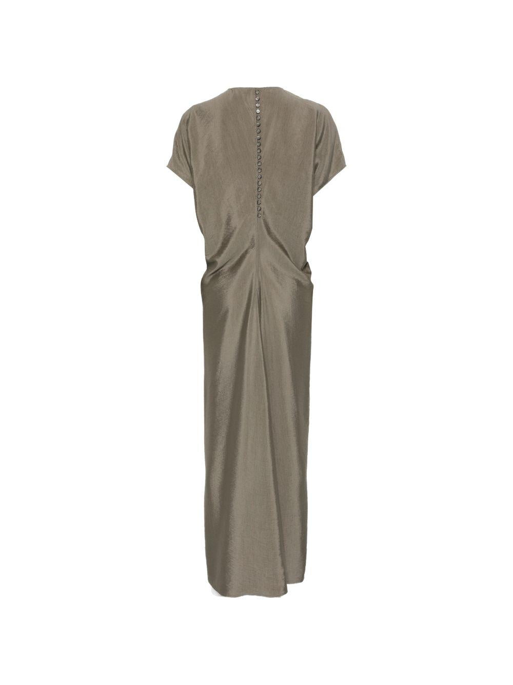 Abito per donna Alysi verde con design drappeggiato 116353 P6215 FA ALYSI