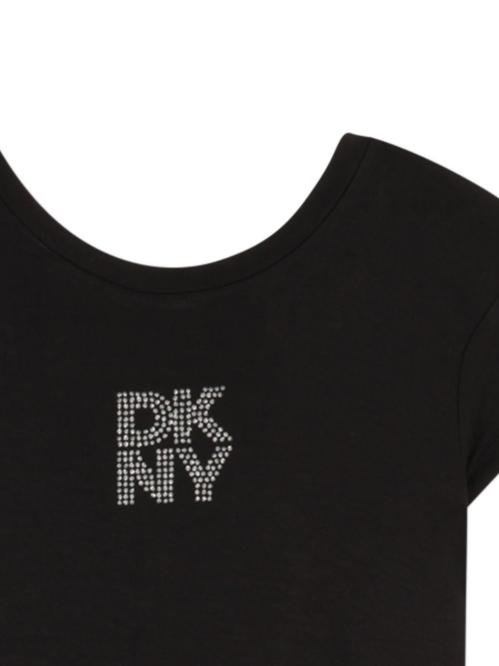 Abito per bambina Dkny Kids nero con decorazione D62697 09B DKNY