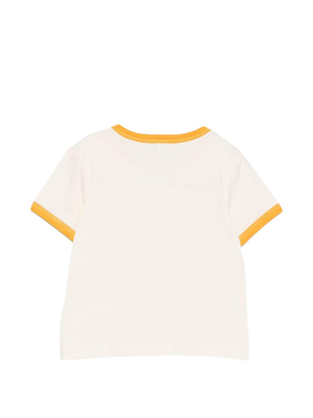T-shirt per neonati Versace Kids bianca con bordi a contrasto 10251501A18172 2YE30 VERSACE KIDS