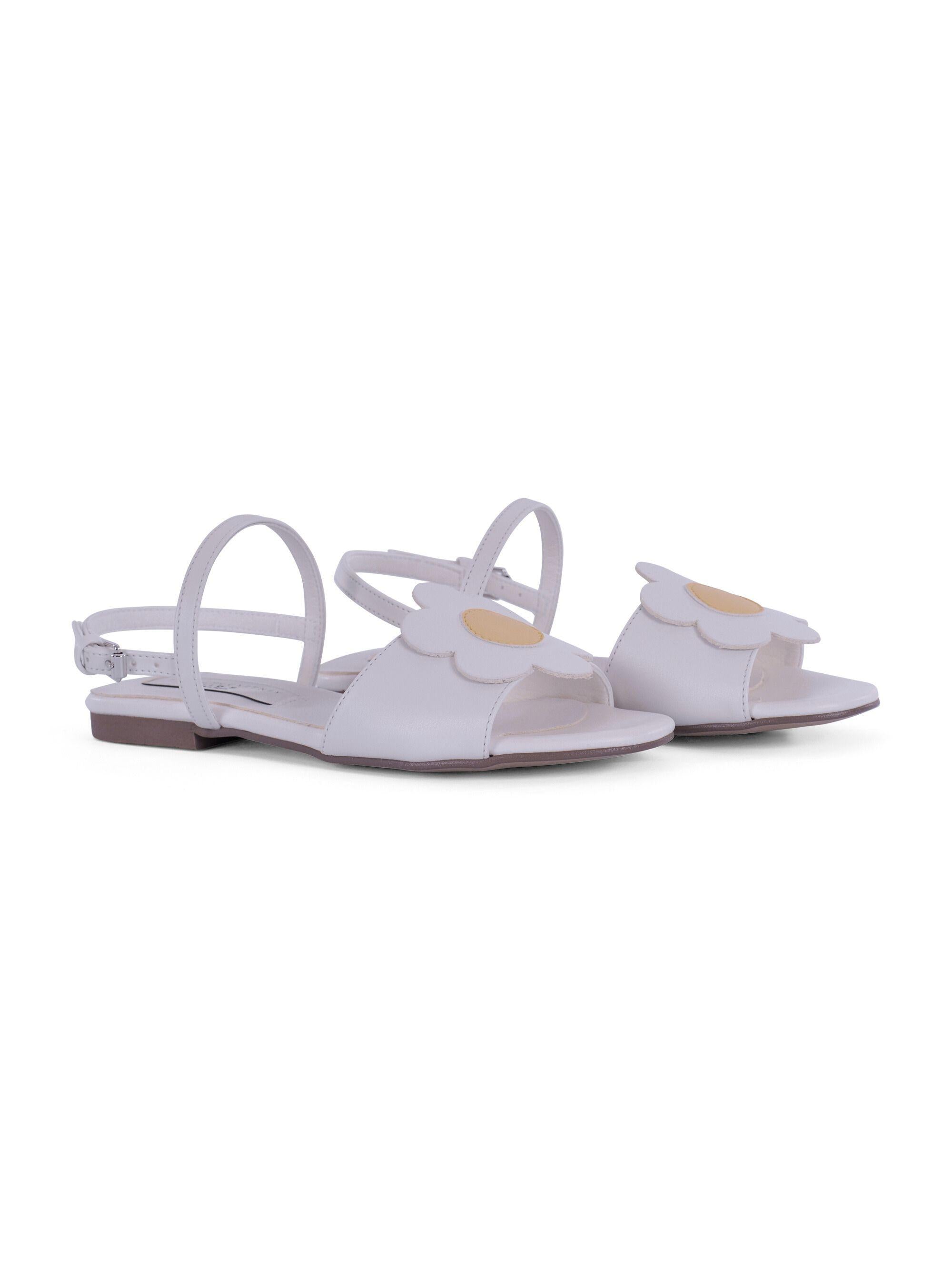 Sandali per bambina Stella McCartney Kids bianchi con applicazione fiore TY0D06 Z2118 101 STELLA McCARTNEY KIDS