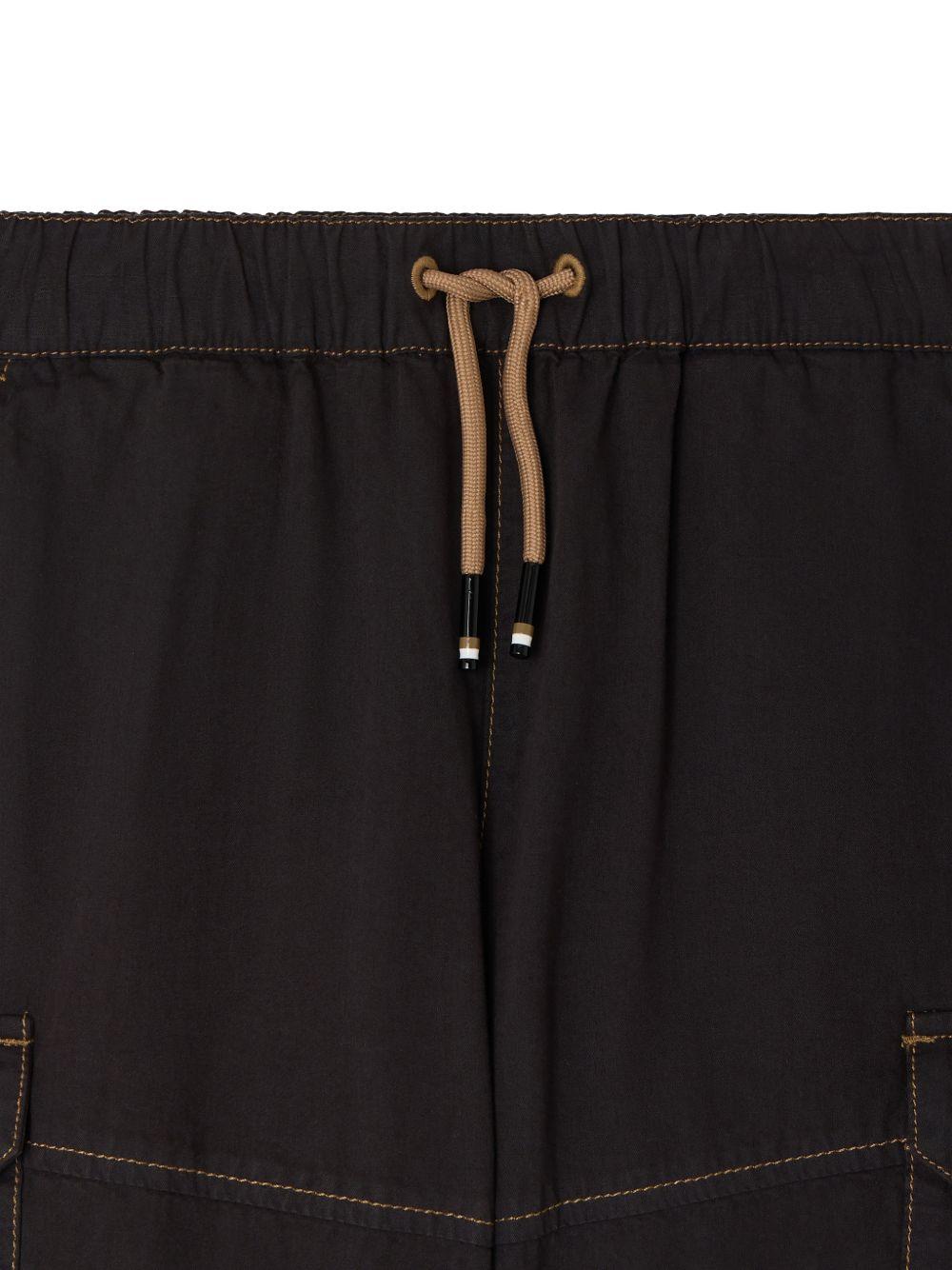 Shorts Cargo per bambino Bonpoint neri con tasche laterali con patta S06BBEW00015 099A BONPOINT