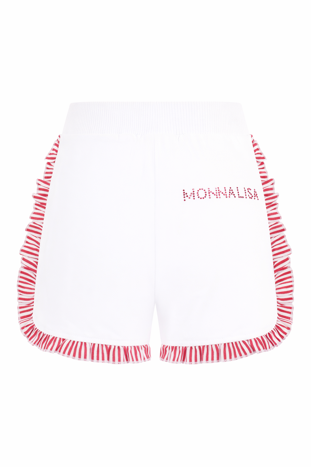 Shorts per bambina Monnalisa bianchi con ruches 19G407 7012 0099 MONNALISA KIDS