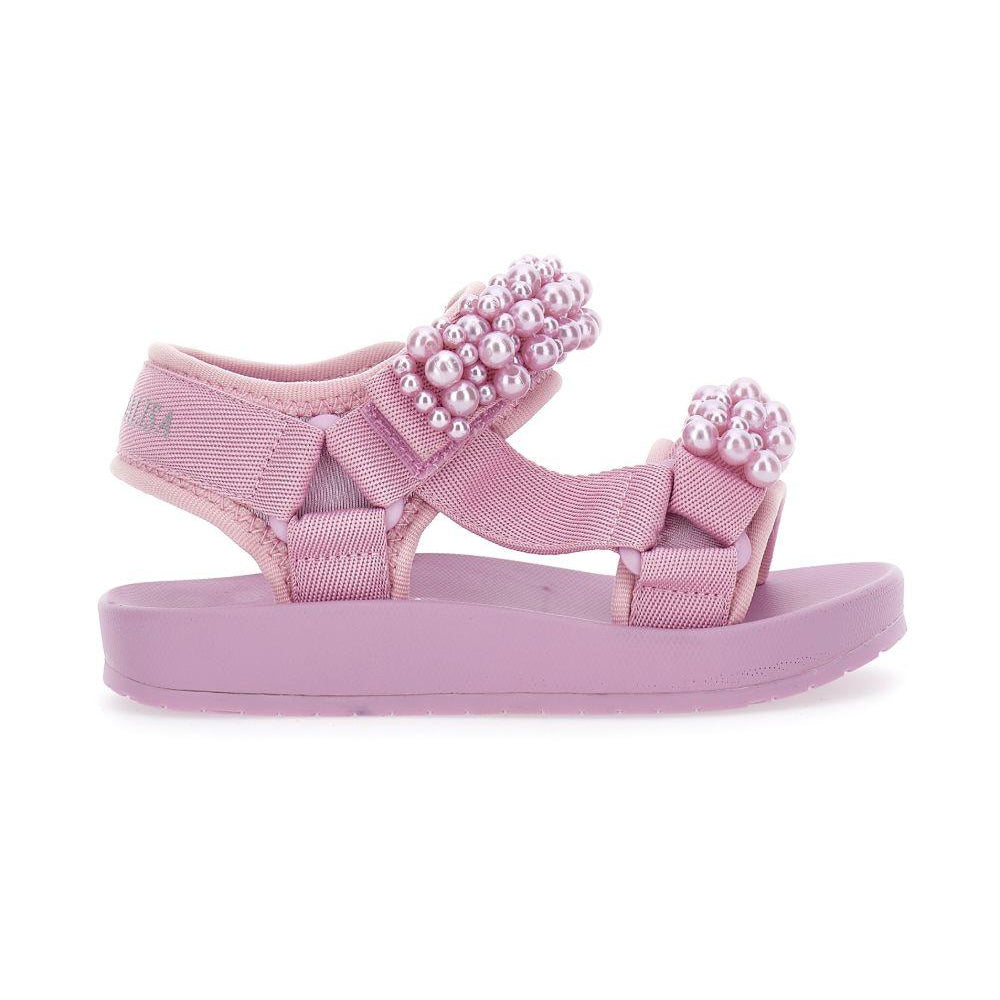 Sandali per bambina Monnalisa rosa con applicazioni a perline 8CG012 7700 0065 MONNALISA KIDS
