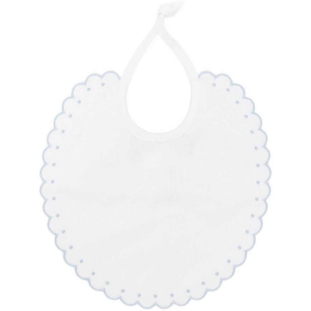 Bavaglino per neonato La Stupenderia bianco con bordo smerlato 2TBBV50 P01AZZ LA STUPENDERIA