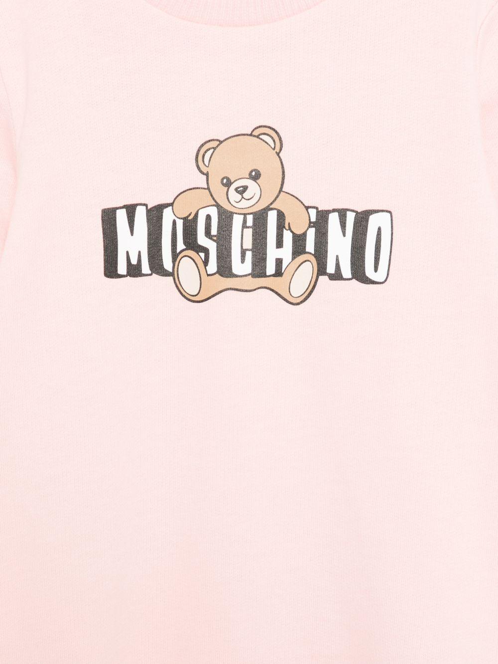 Tutina per neonata Moschino Kids rosa con stampa orsetto MUT04PLCA19 50209 MOSCHINO KIDS