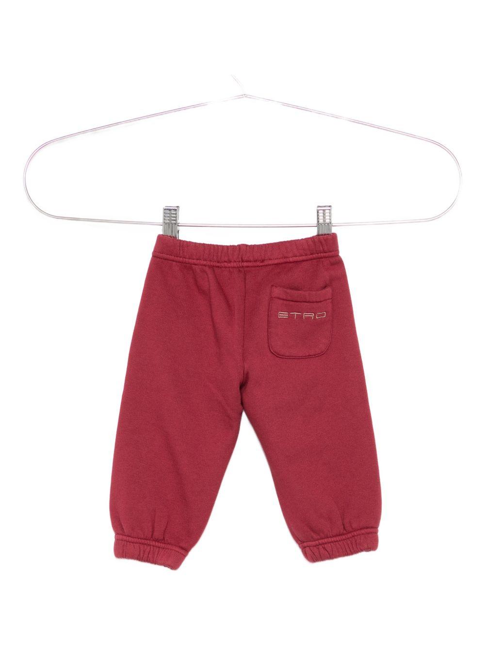 Pantaloni da tuta per neonato ETRO KIDS rossi con logo ricamato GX6560 Z3333 416 ETRO KIDS