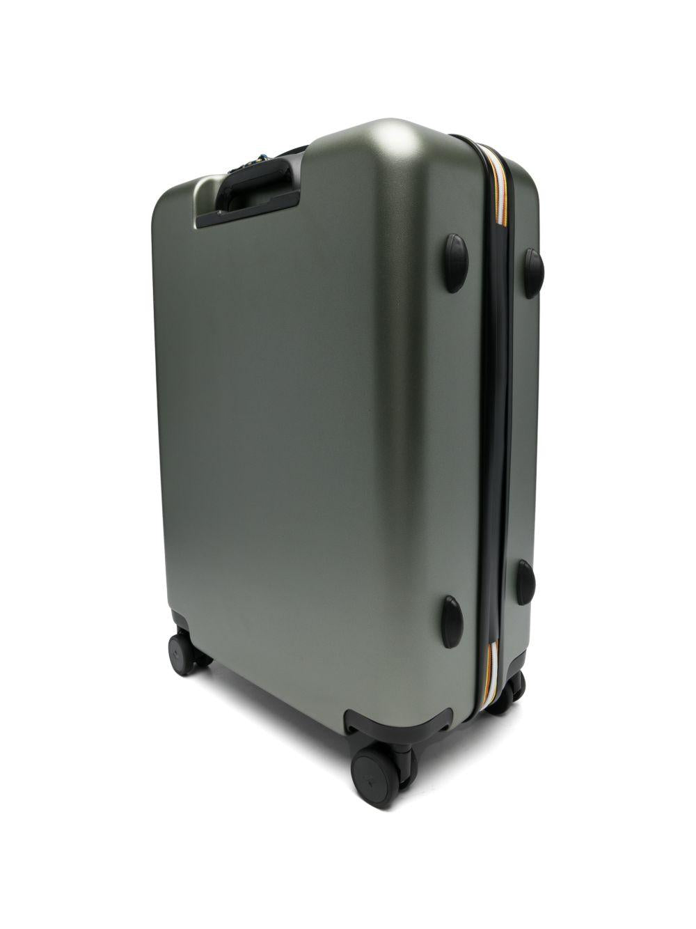 Trolley Eudoxieur K-Way Kids verde con monogramma tono su tono K41351W V15 K-WAY KIDS