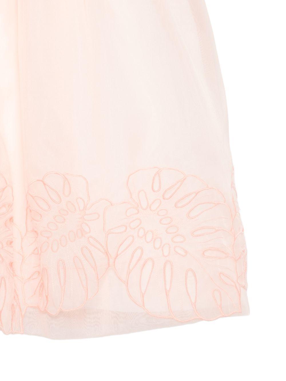 Abito per bambina Mi Mi Sol rosa con ruches e ricami MFAB771LUTS1117 SAL MIMISOL KIDS