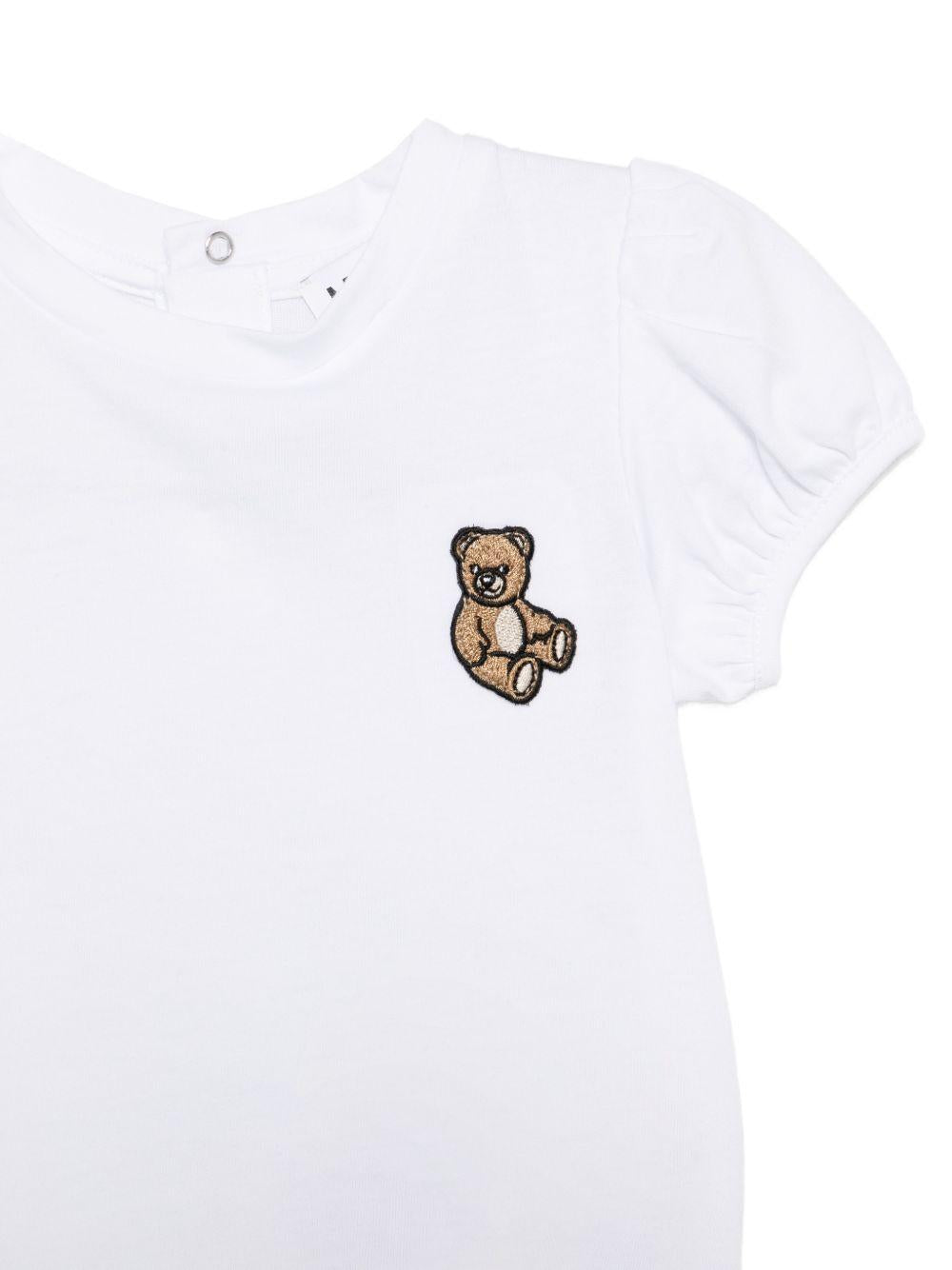 Set t-shirt e gonna per neonata Moschino Kids multicolore con ricamo Teddy Bear MDG01RL1B13 83281 MOSCHINO KIDS