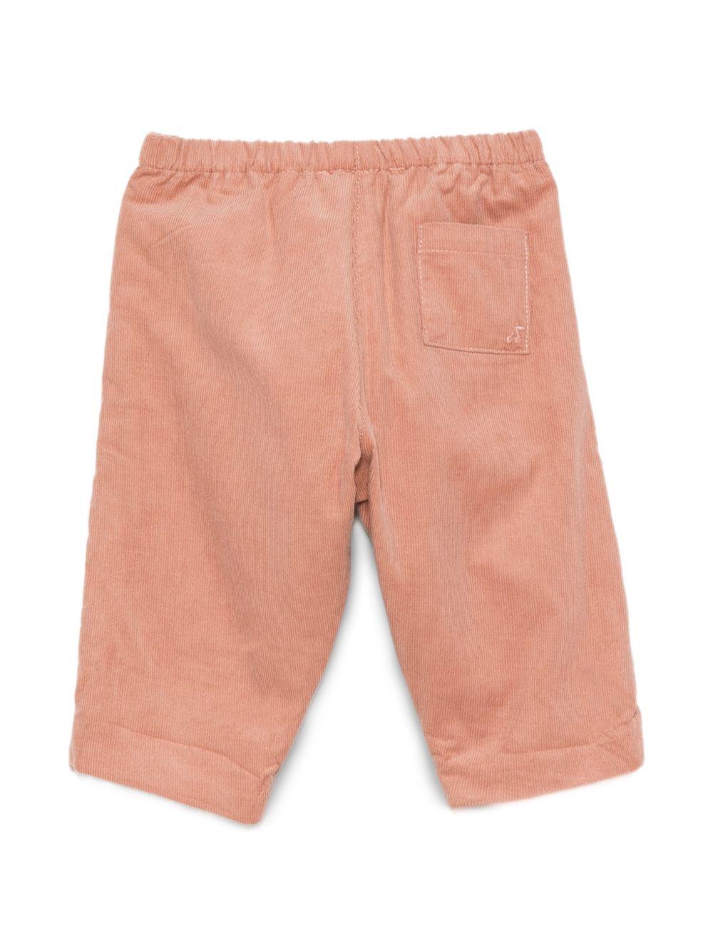 Pantaloni per neonato Bonpoint Kids rosa con tessuto in velluto a coste W06XPAW00003 024B BONPOINT KIDS