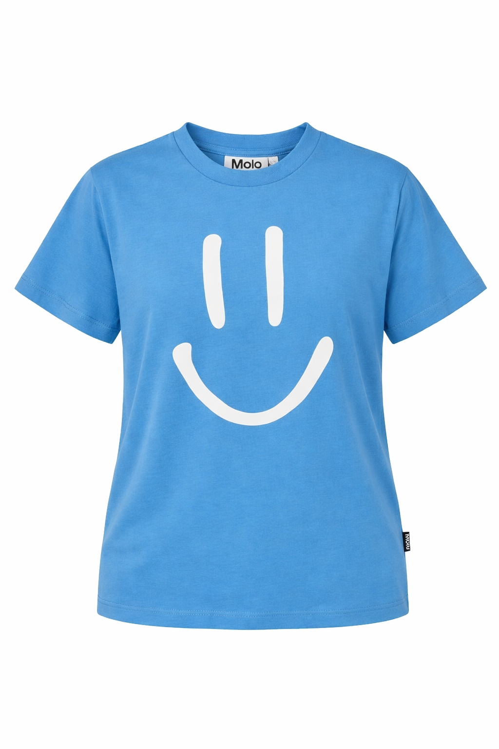 T-shirt per bambini Molo azzurra con stampa smile 6S26A201 5615 MOLO KIDS