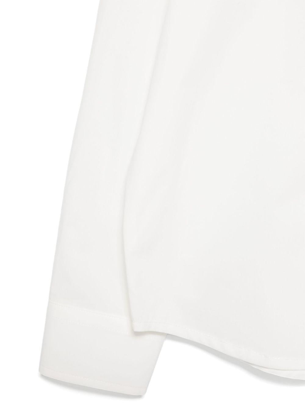 Camicia junior in popeline per bambino Fendi Kids bianco con colletto classico JMC186 AEXZ F0TU9 FENDI KIDS
