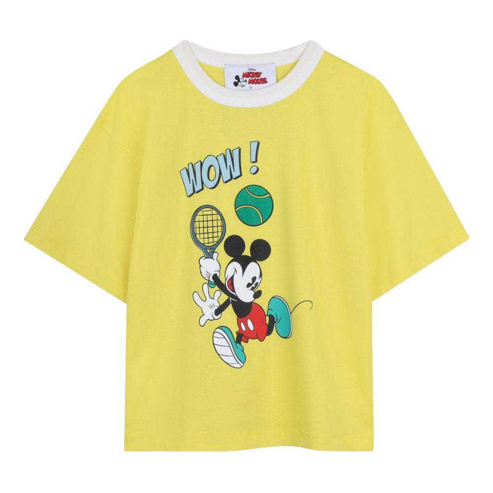 T-shirt per bambino The Marc Jacobs Kids x Disney gialla con stampa Mickey Mouse W60767 538 THE MARC JACOBS KIDS